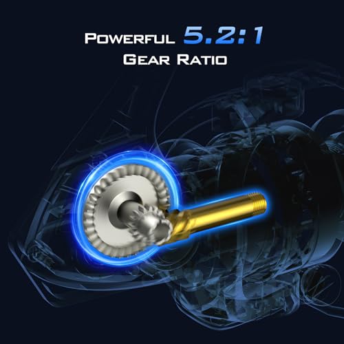 Spinning Reels, Size 500, 5.2:1 Gear Ratio, CNC Aluminum Spool, 9+1 BB W319655