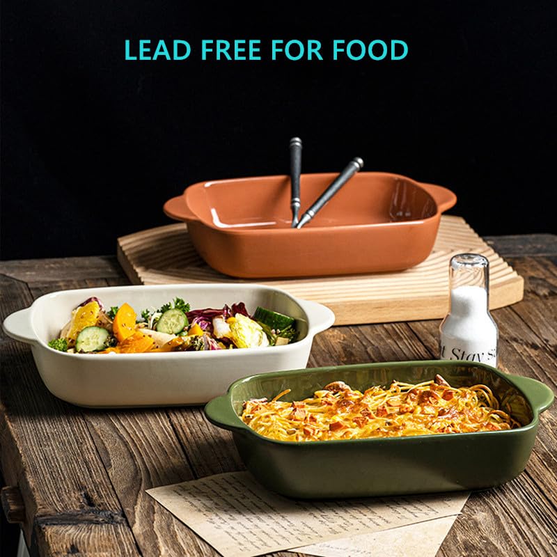 33oz Ceramic Rectangular Baking Dish with Lid K946