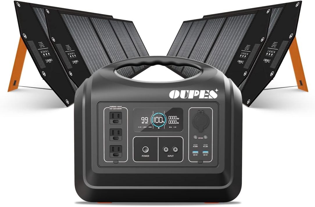 Portable Power Station 1800W 1488Wh LiFePO4 Battery Pack Pure Sine Wave AC Inverter D5449