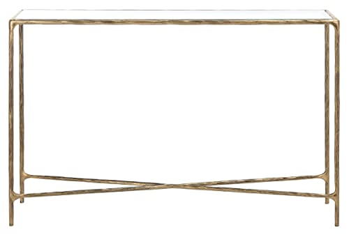 Silver Metal/Tempered Glass Top Rectangle Console Table T685158