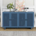 60" Wood Sideboard Cabinet with 2 Doors and 2 Adjustable Shelves (Almond) W905324