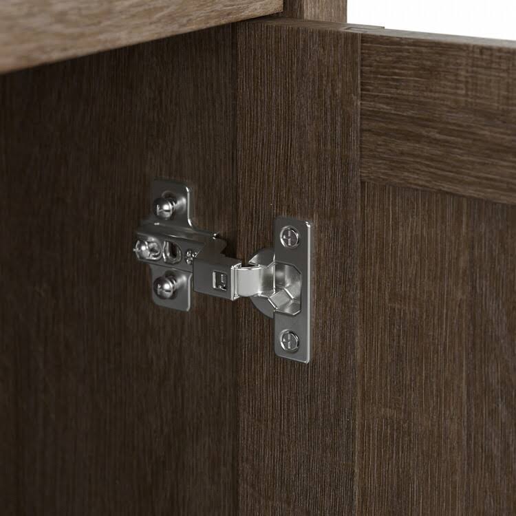 Ash Brown Tall Storage Cabinet with Doors P2583