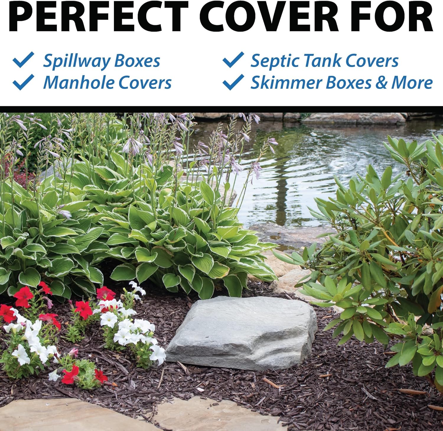 Grey Stone Faux Flat Rock Cover F99793