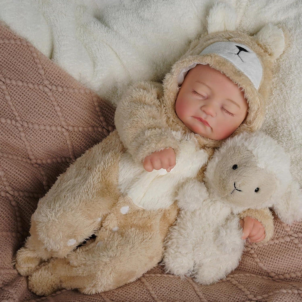 20 inch Soft Body Realistic Newborn Baby Dolls with Feeding Kit & Clothes Accessories I890547