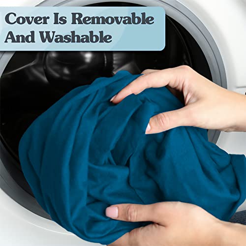 Turquoise 6-Foot Beanbag Chair with Washable Outer Cover R8235