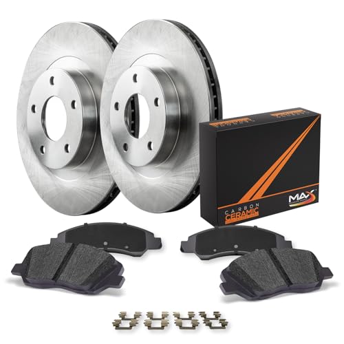 Rear Brake Kit with Geomet Coated Disc Brake Rotors and Ceramic Brake Pads O1437