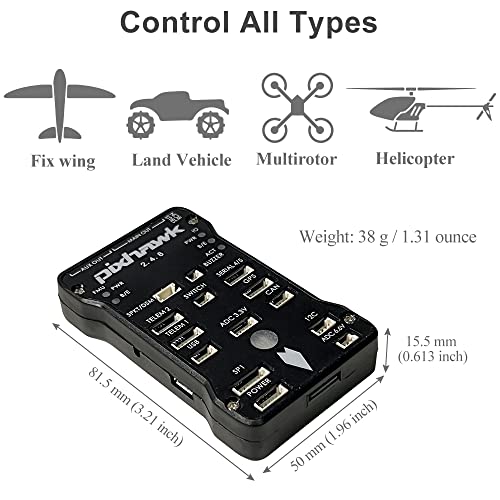 Pixhawk PX4 Flight Controller 32 Bit Board with Power Module Safety Switch Buzzer SD Card Shock Absorber GPS Bracket W63381