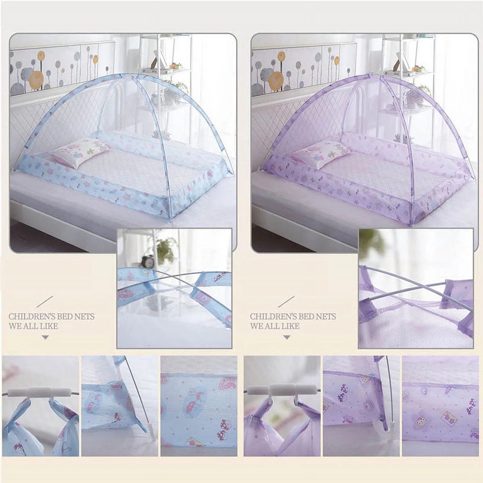Blue Wire Bed Canopy for Crib L841058