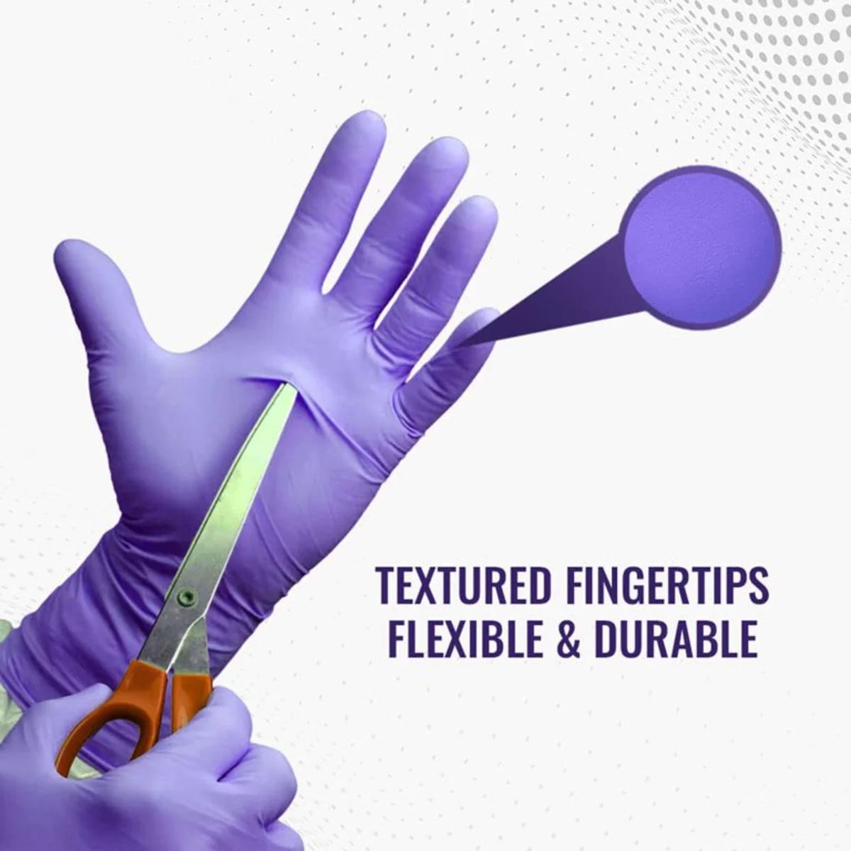 Nitrile Disposable Exam Gloves, Large, 2000/Box, Textured Fingertips Q192575