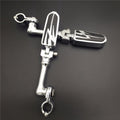 Chrome Angled Mounting Kit Foot Peg for Bike with 1.25" Front Engine Guard Frame Tube S499