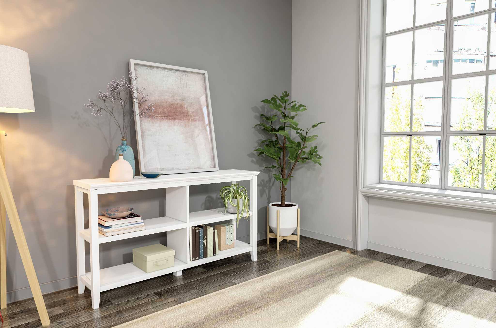 White 2 Shelf Bookcase O226