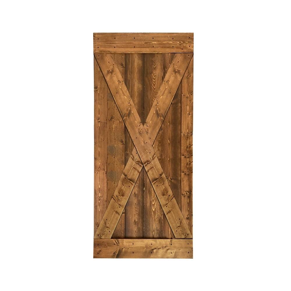36 in. x 84 in. Solid Knotty Pine Wood Interior Sliding Barn Door Slab E52908