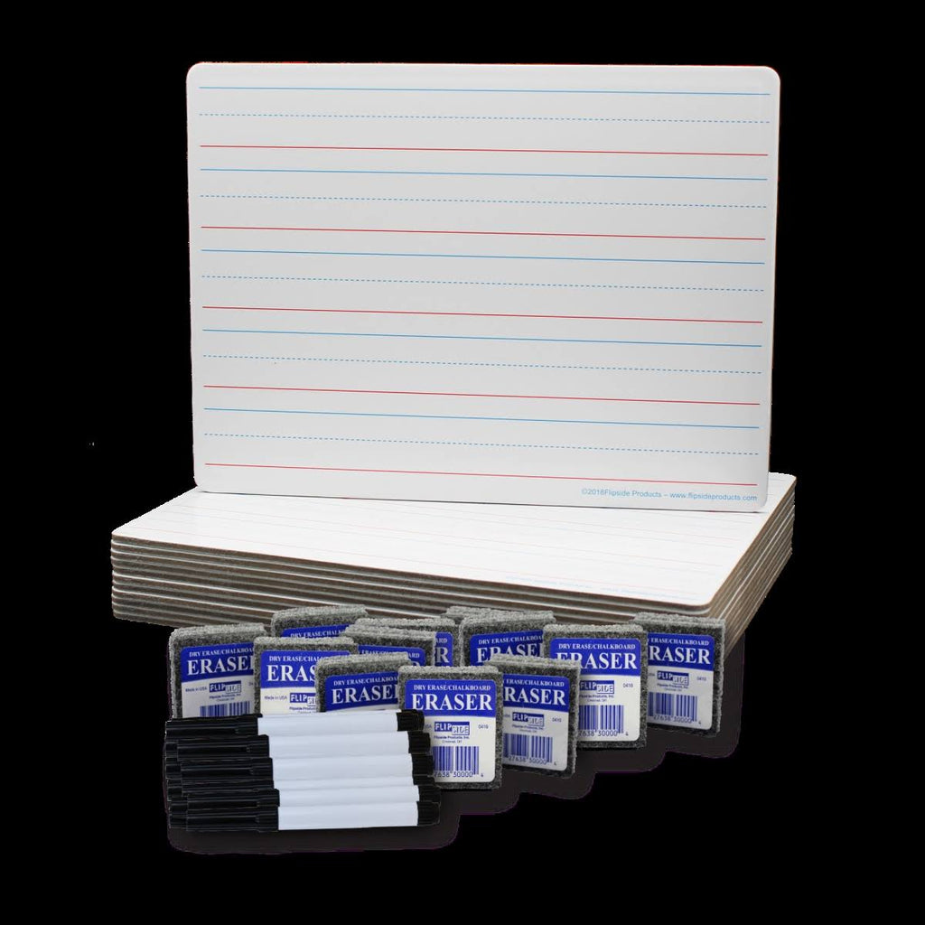 Two Sided Magnetic Dry Erase Boards with Erasers and Pen V642