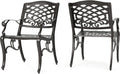 2-Pcs Set Outdoor Cast Aluminum Chairs J191