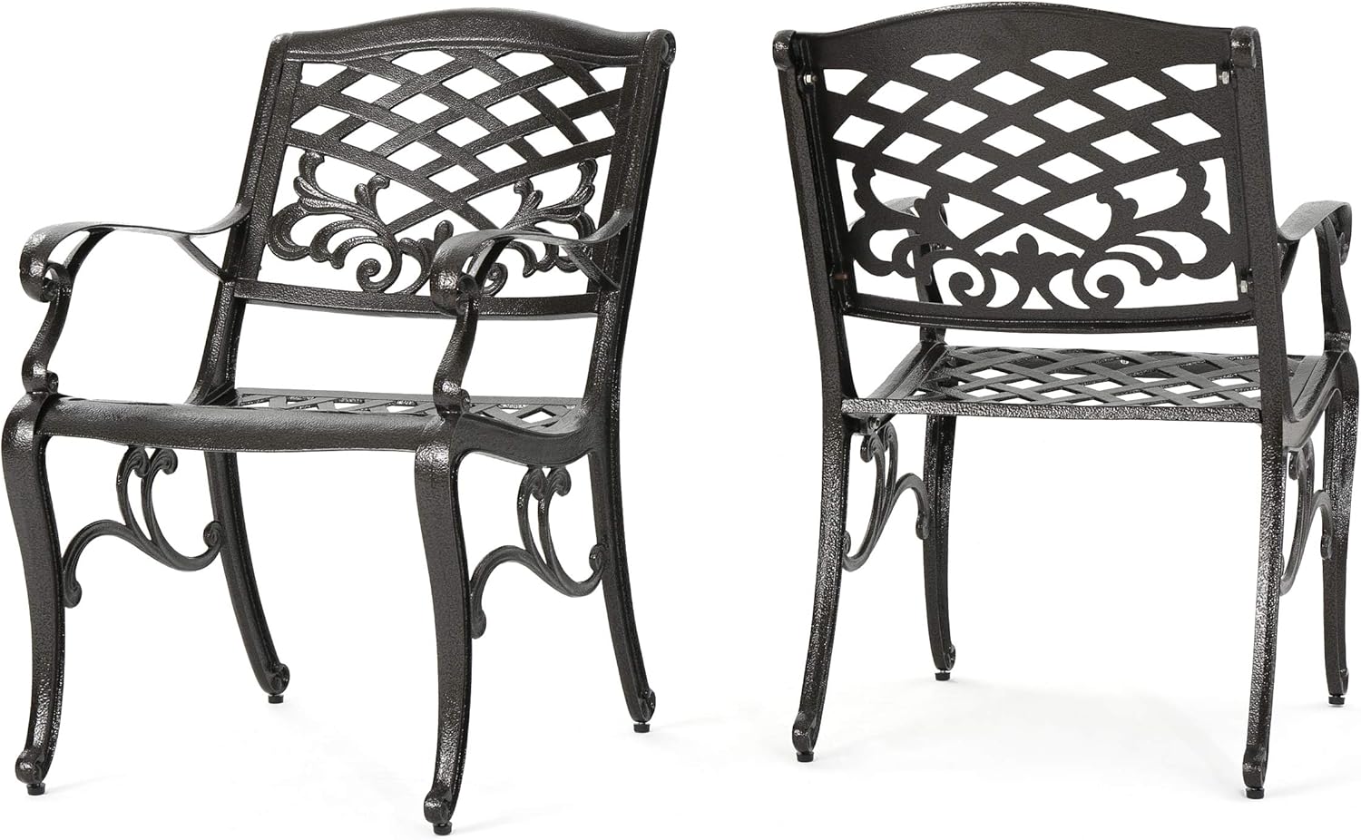 2-Pcs Set Outdoor Cast Aluminum Chairs J191