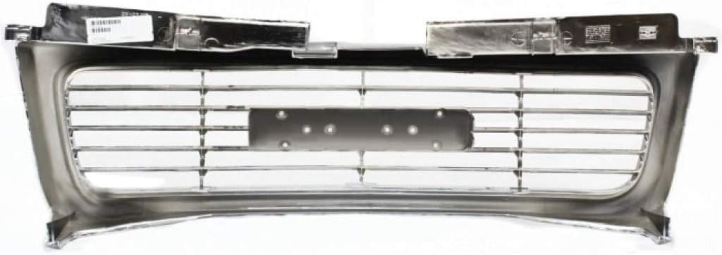 Chrome Shell Grille Assembly with Painted Silver/Gray Insert for GMC Jimmy 1998-2001 U25185