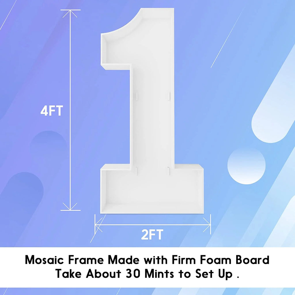 4ft Marquee Balloon Number Frame Foam Board Backdrop O39242