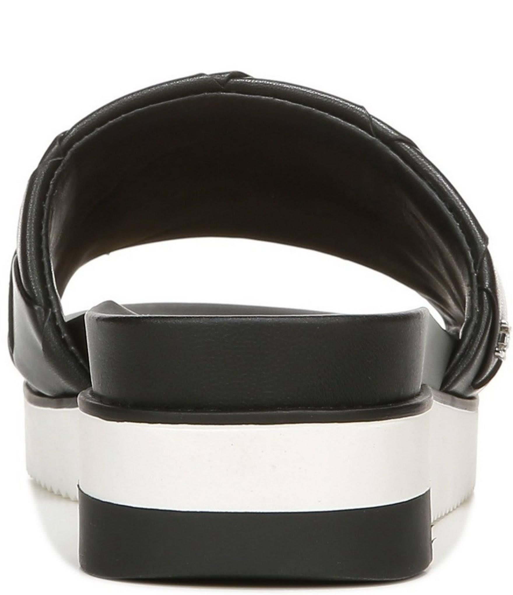 Black Woven Leather Slide X138