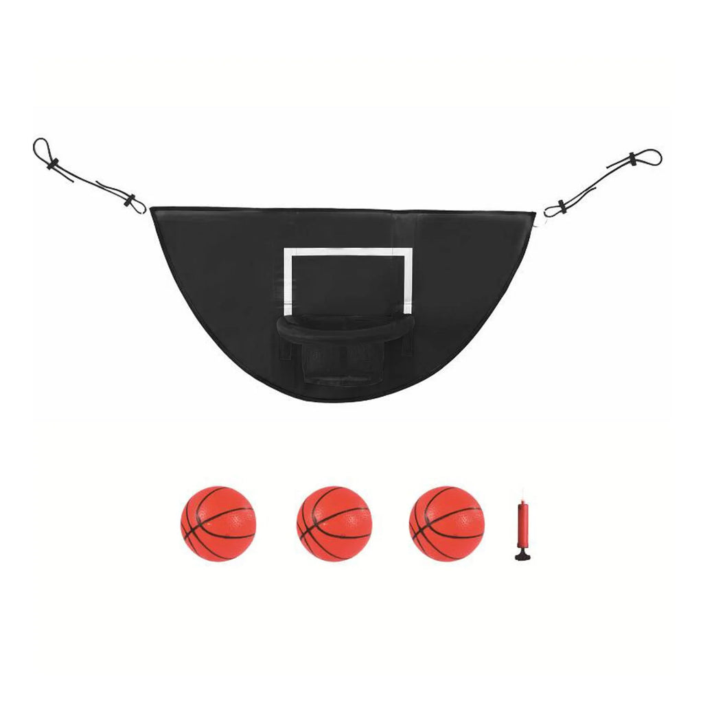 Black Trampoline Basketball Hoop Toy Set V789586