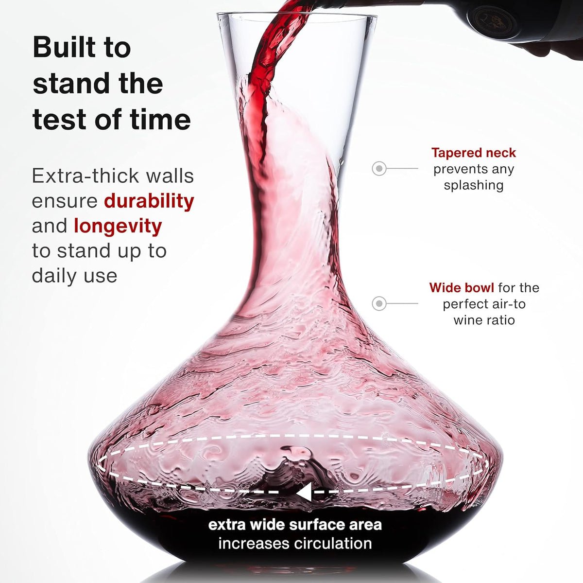 Wine Decanter with Silicone Stopper Lid Pack of 2 G192816