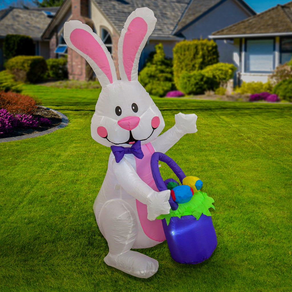 48" Inflatable Waving Easter Bunny L90801
