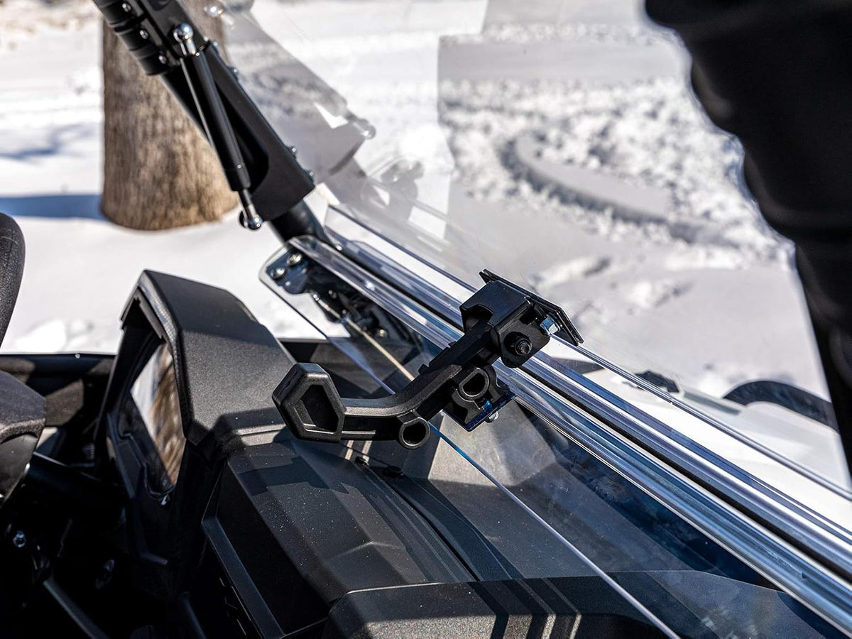 3-in-1 Flip Windshield 1/4 Thick Polycarbonate Y381479