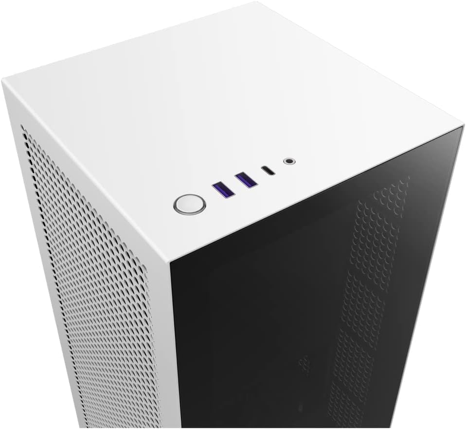 Compact ATX Mid-Tower PC Gaming Case with Tempered Glass Side Panel, Black Z74908