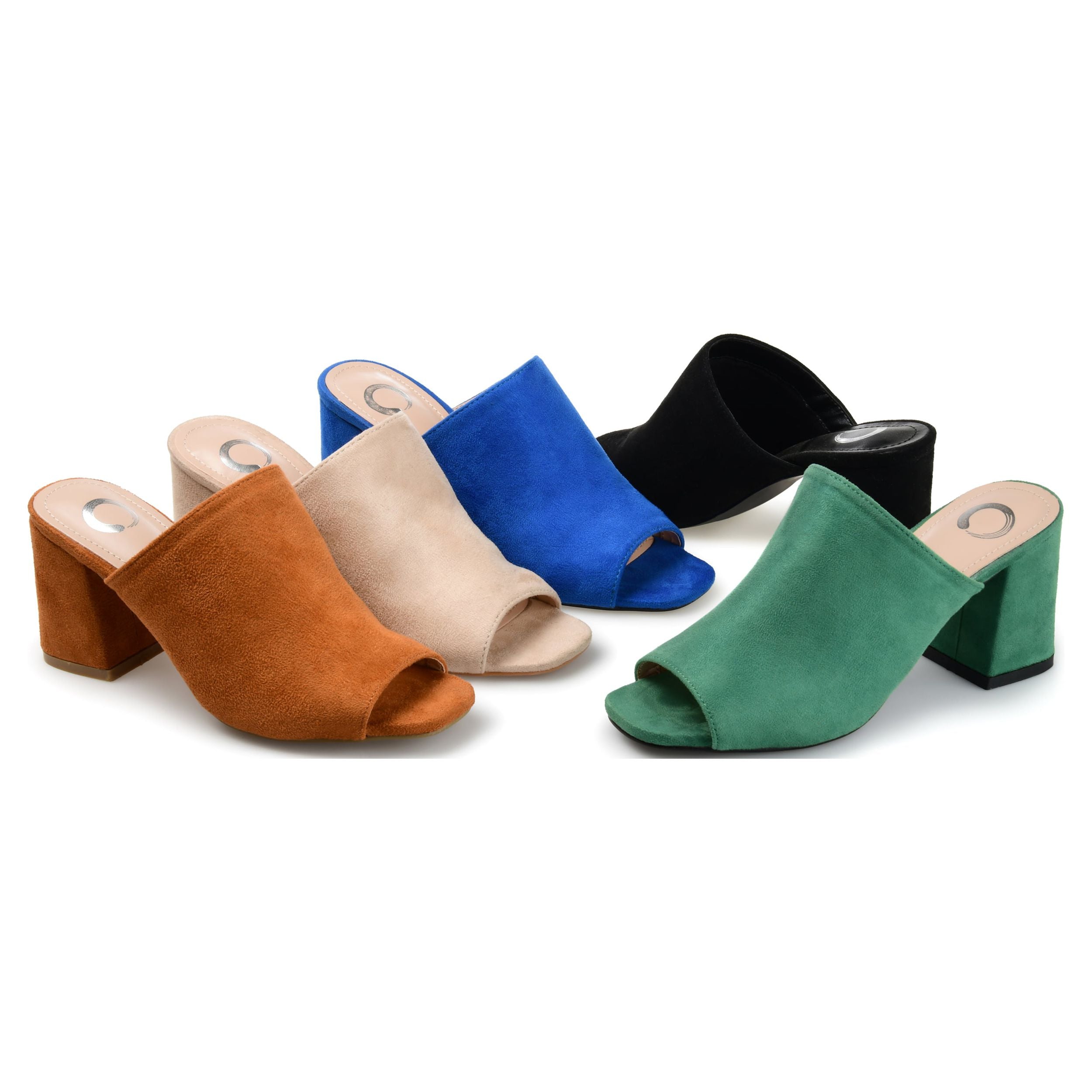 Wide Width Peep Toe Block Heel Sandals U79827