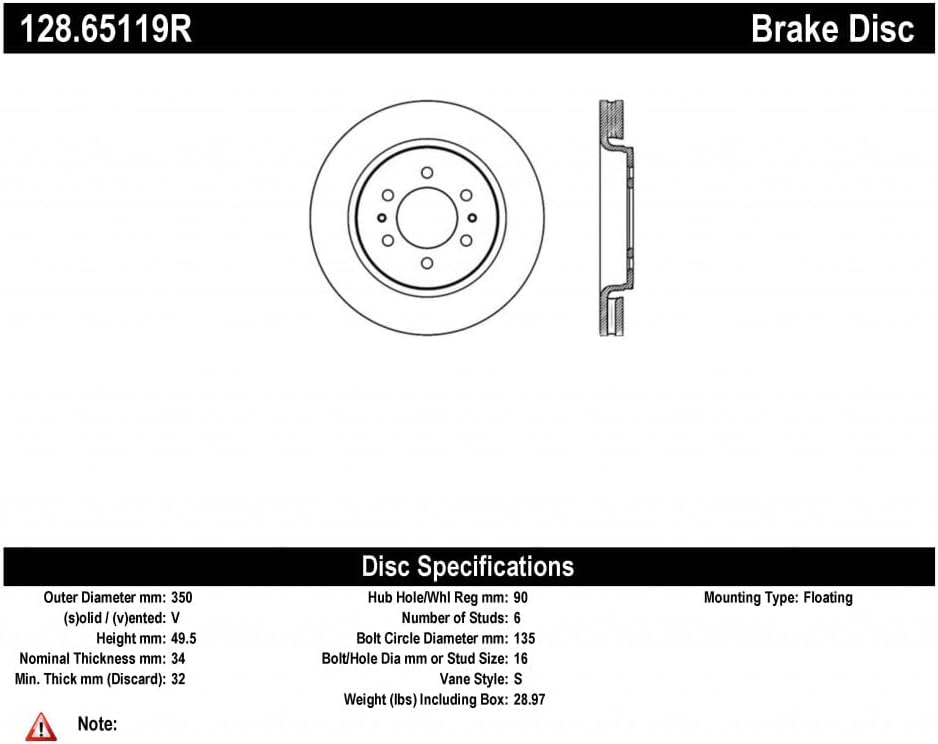 Sport Drilled Front Brake Rotor W359