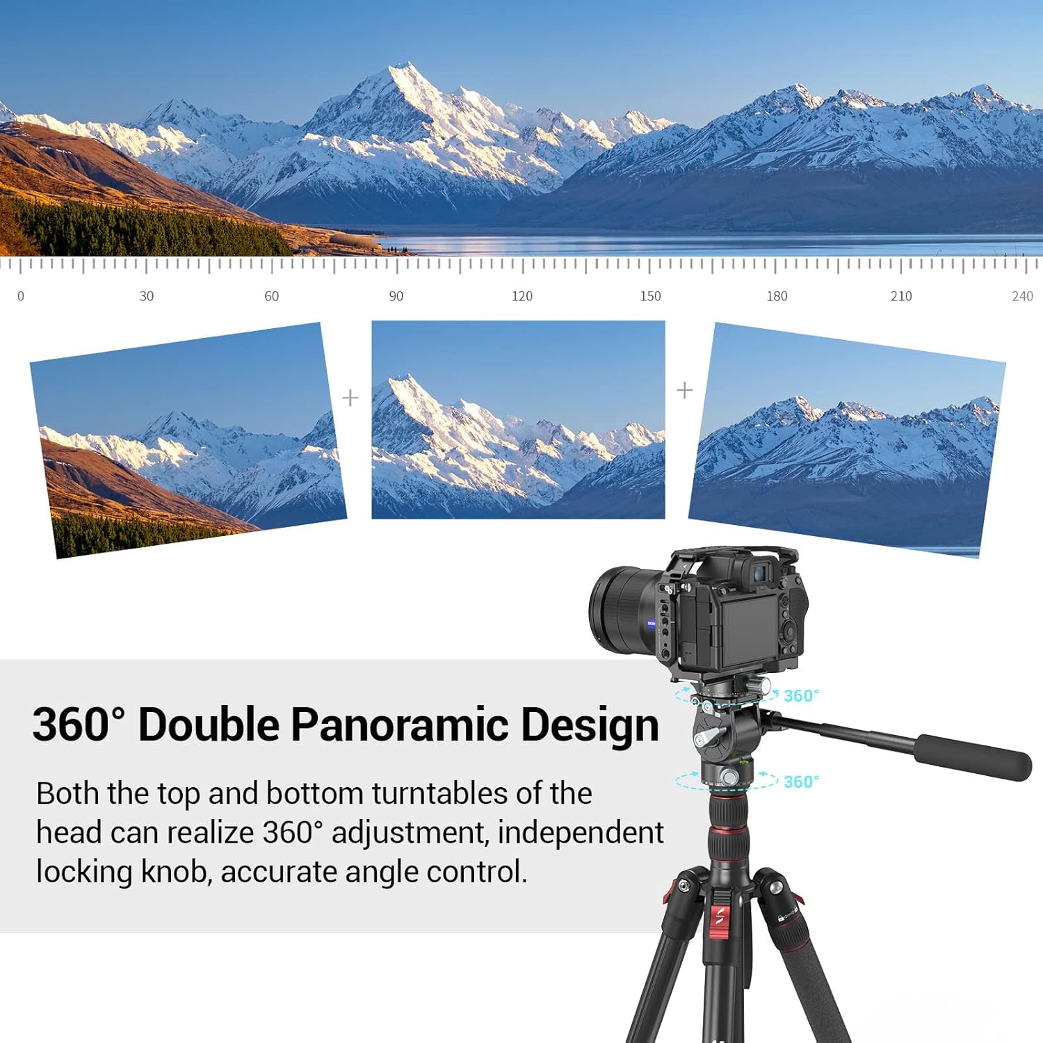 Video Head with Quick Release Plate for Compact Video Cameras and Tripod A425