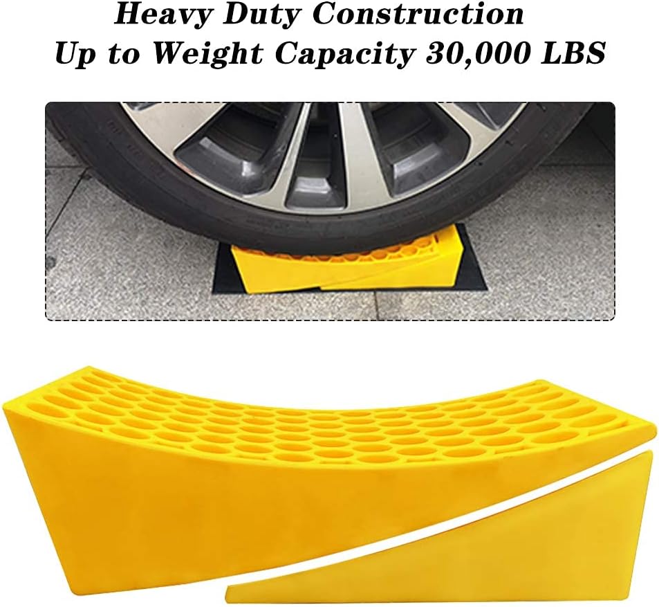 2 Pack Camper Levelers with Curved Levelers, Chocks and Non-Slip Rubber Mats C9898