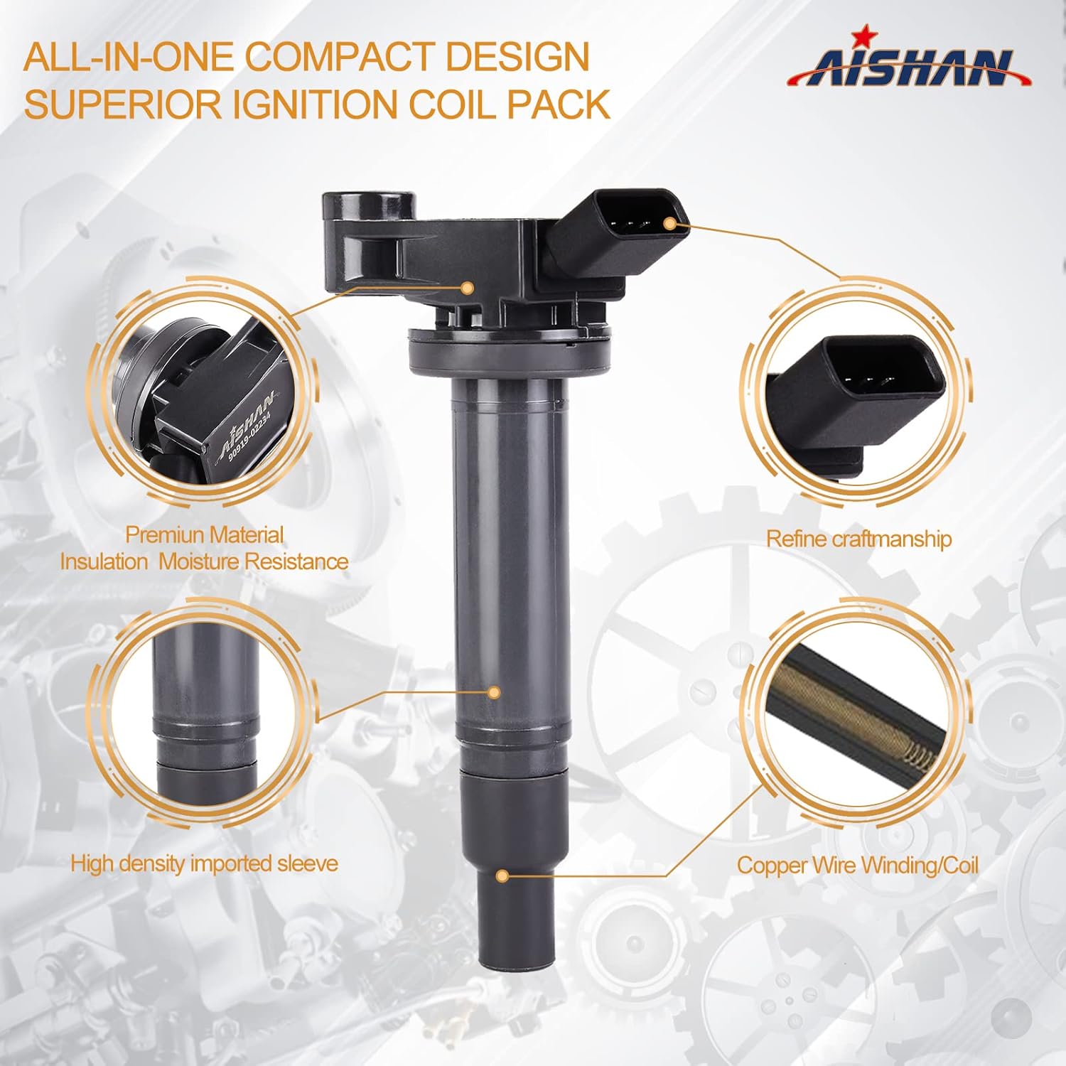 Ignition Coil Pack Compatible with V6 1MZFE Engine Y756855