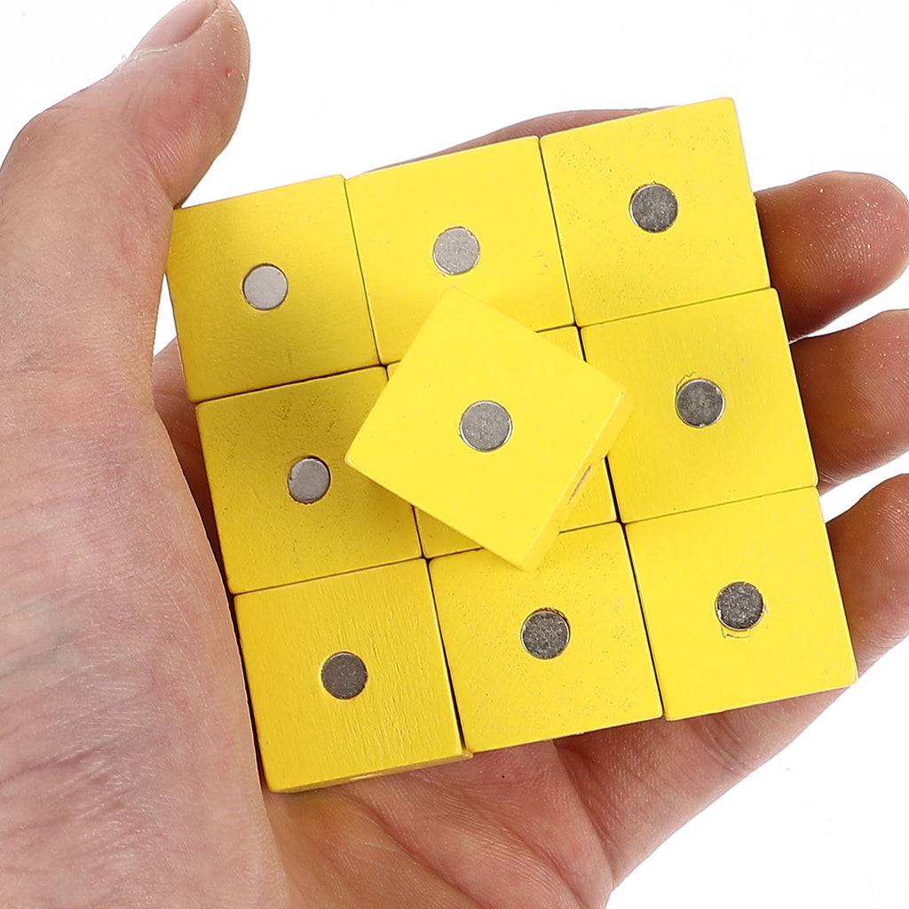 10pcs Wooden Magnetic Cubic Blocks Building Toy O897173