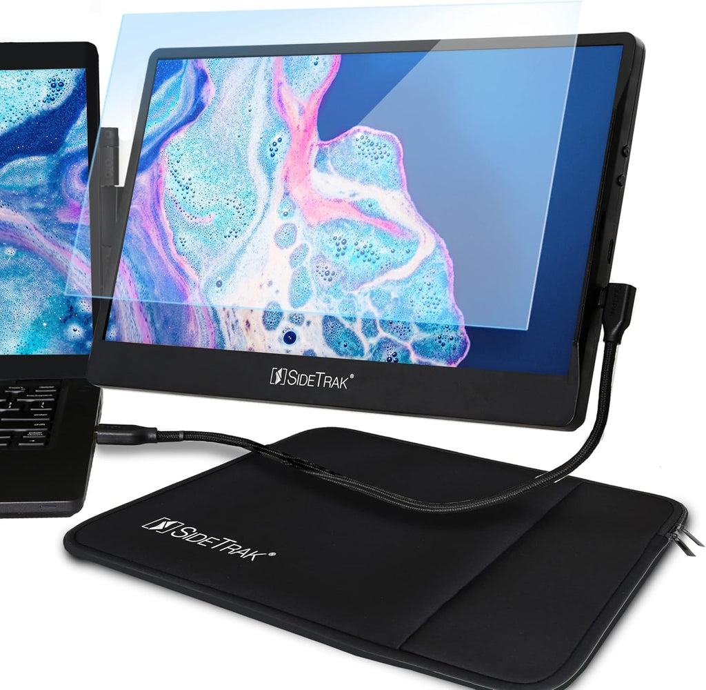 Portable Monitor 12.5” FHD IPS Dual Screen with Case & Screen Protector D385