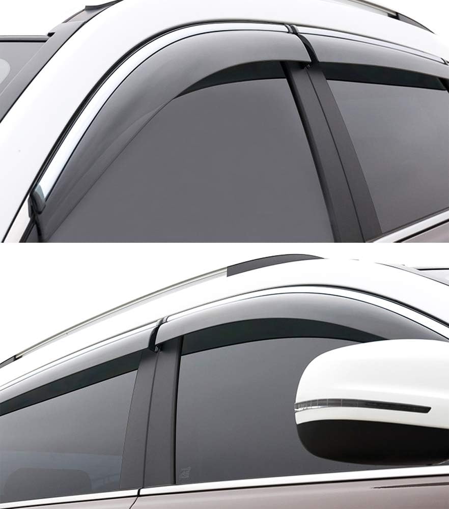 Car Window Visor Vent Shade Deflector Sun Rain Guards D74292