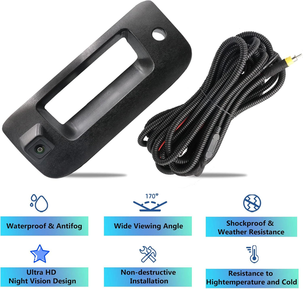 Black Tailgate Handle Backup Camera Pack of 2 E3706