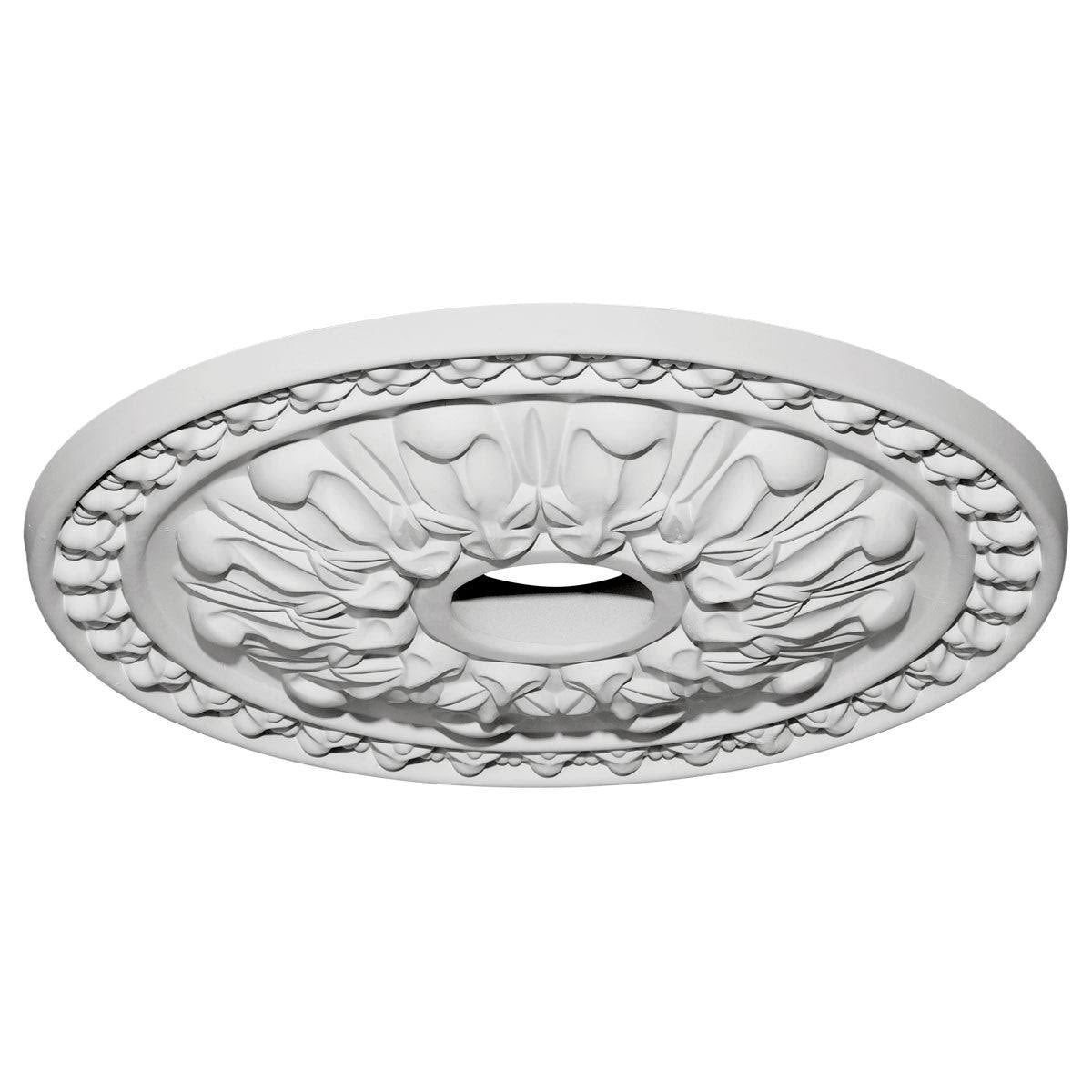 18x22OD x 3 1/2x22ID x 1 3/8x22P Ceiling Medallion, Hand-Painted Smokey Topaz Crackle M3194