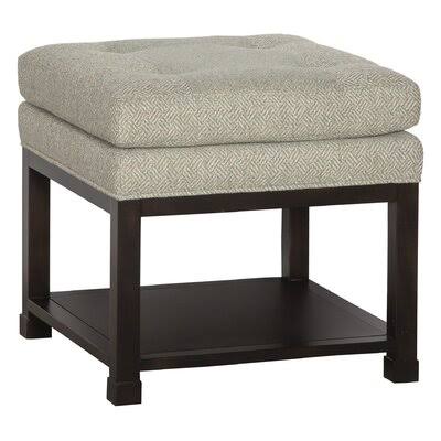 Putty/Almond Buff Tufted Square Ottoman with Storage V6727
