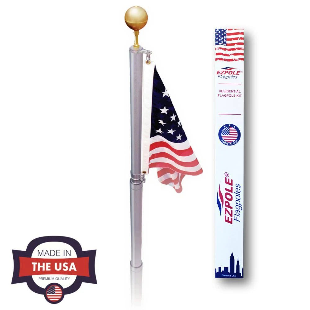 Aluminum Telescopic Flagpole Kit with Swivels C480517
