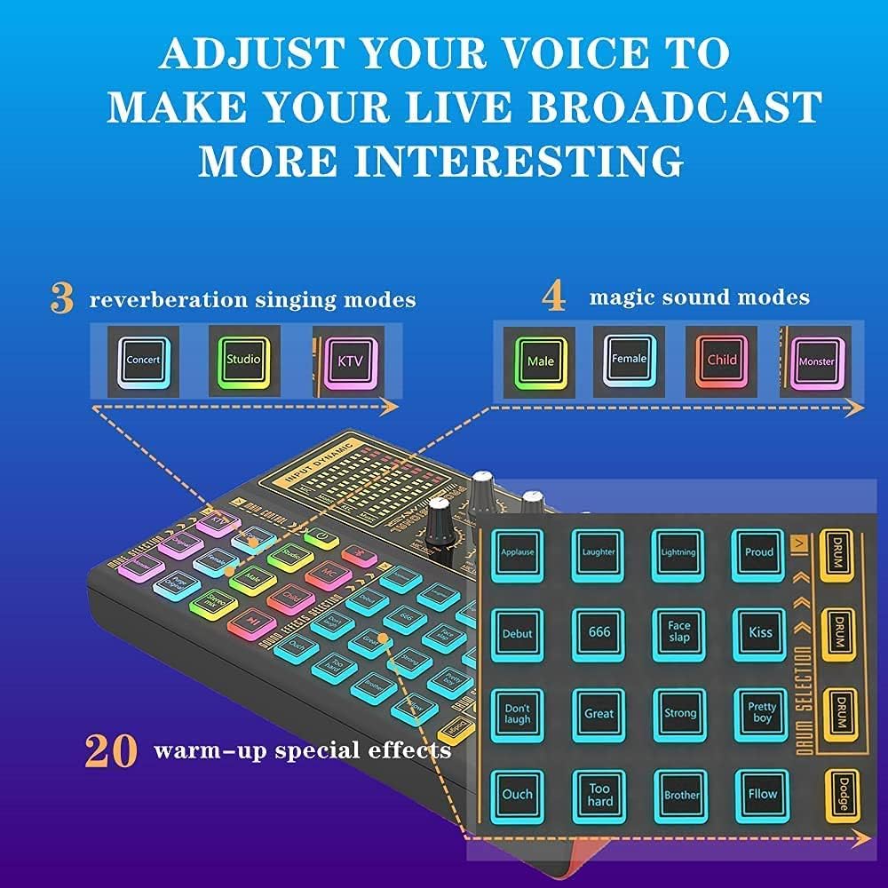 LED Light Voice Changer Sound Card with Multiple Sound Effects, Pack of 2 N9894
