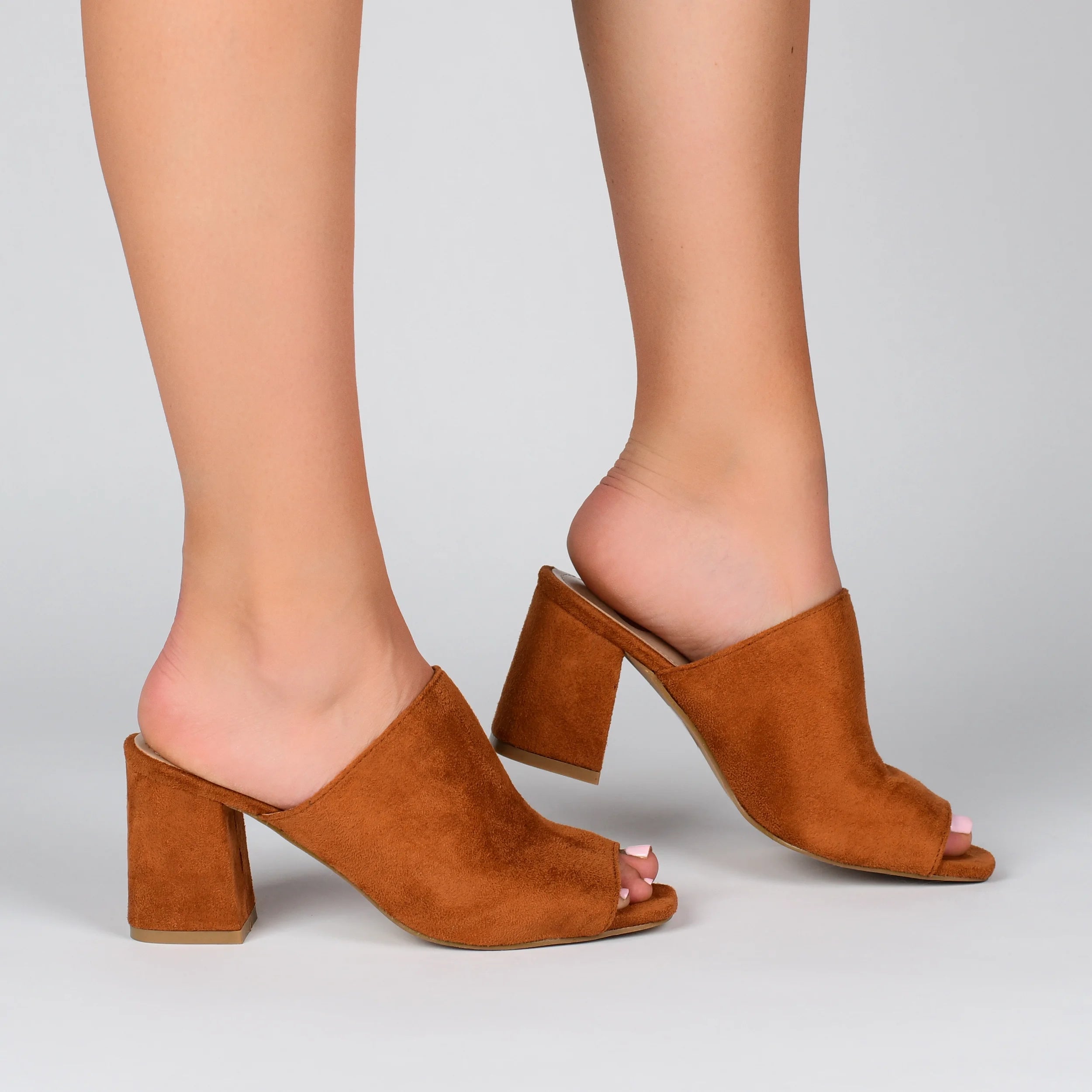 Wide Width Peep Toe Block Heel Sandals U79827