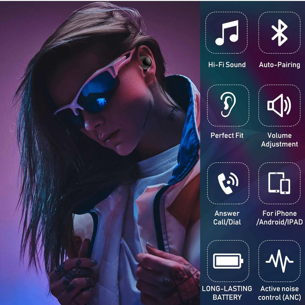 Black True Wireless Earbuds with Active Noise Cancelling T88059