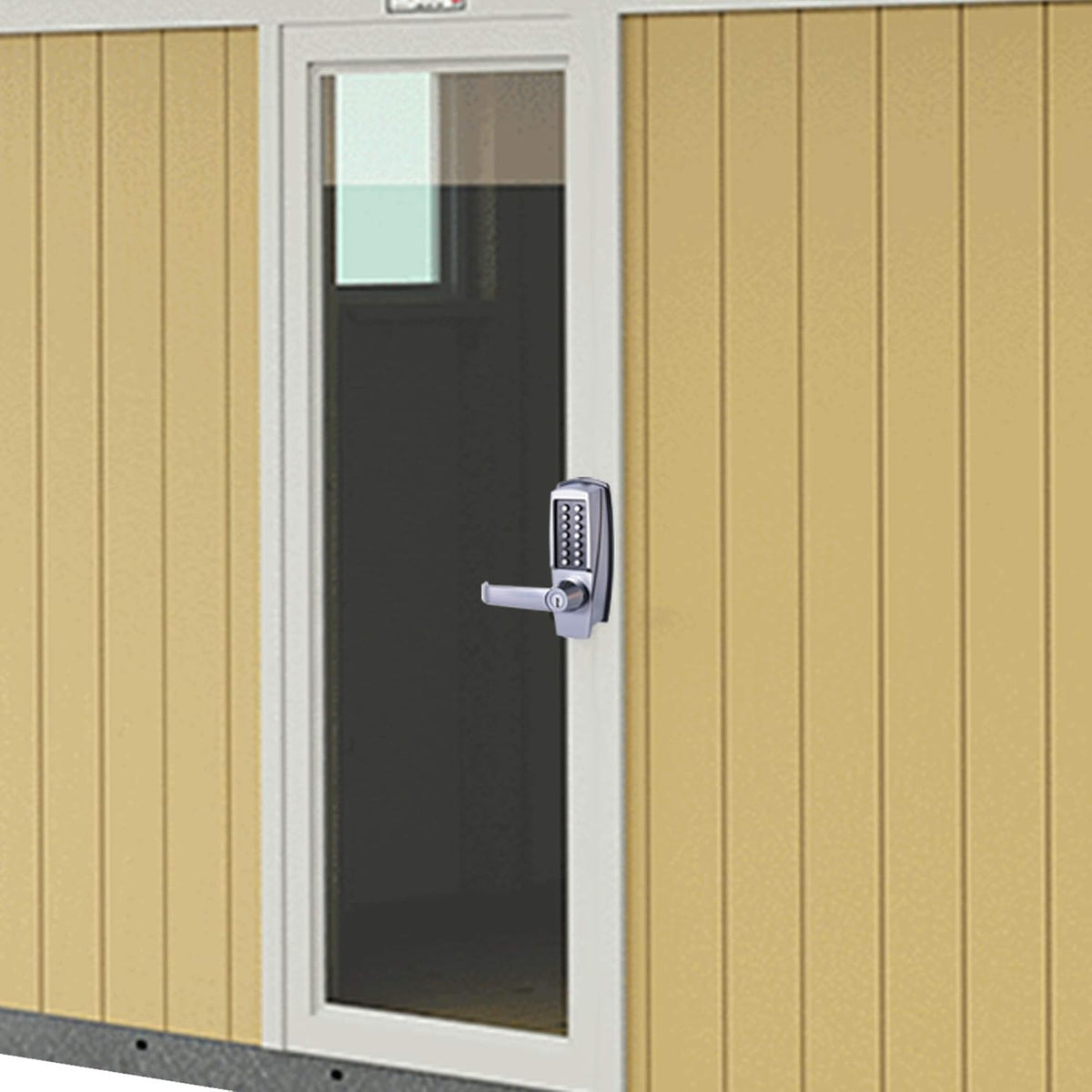 Satin Chrome Keyless Lever Lock with Keypad, Pack of 2 U3900