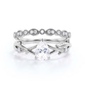 1.60 Carat Pear Cut Moissanite Engagement Ring in 925 Sterling Silver With 18k White Gold Plating U489
