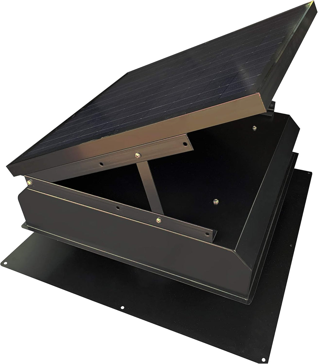 Solar Attic Fan with Thermostat/Humidistat/adapter, 22.5 x 22.5 x 11 IN. P921523