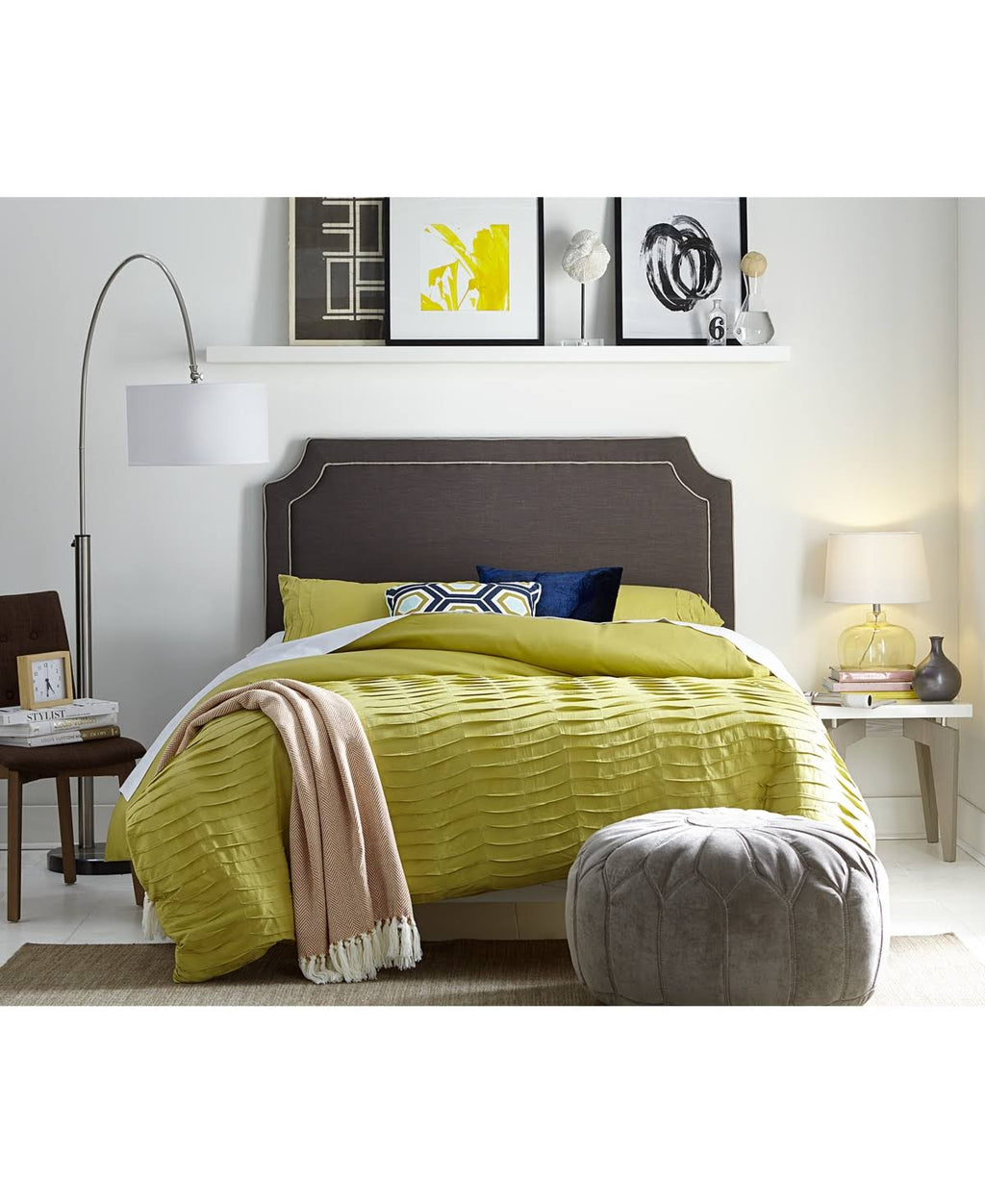 Charcoal Light Grey Full Headboard L4907