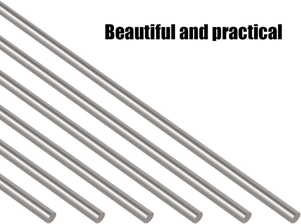 6Pcs 3mm x 300mm Stainless Steel Solid Round Rod Lathe Bar Stock J40184