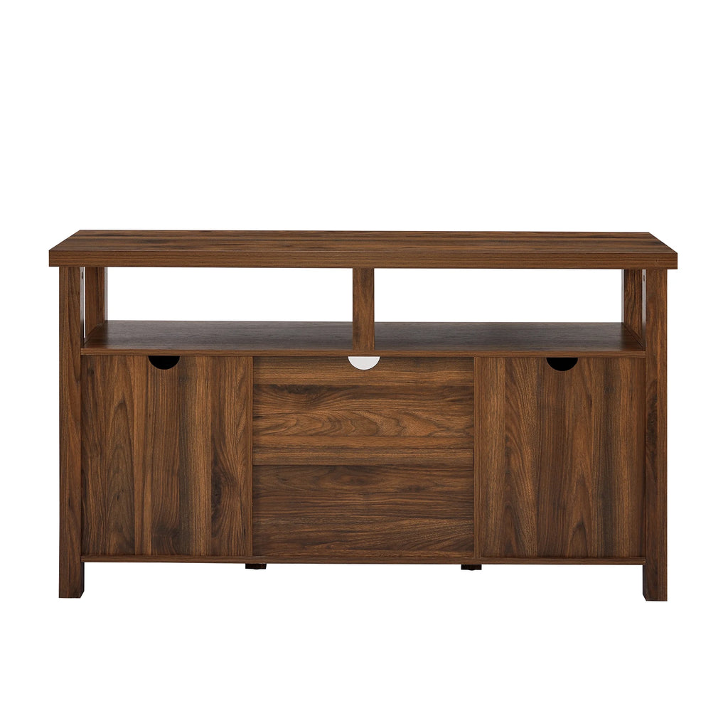Dark Walnut Farmhouse Tall TV Stand T255647
