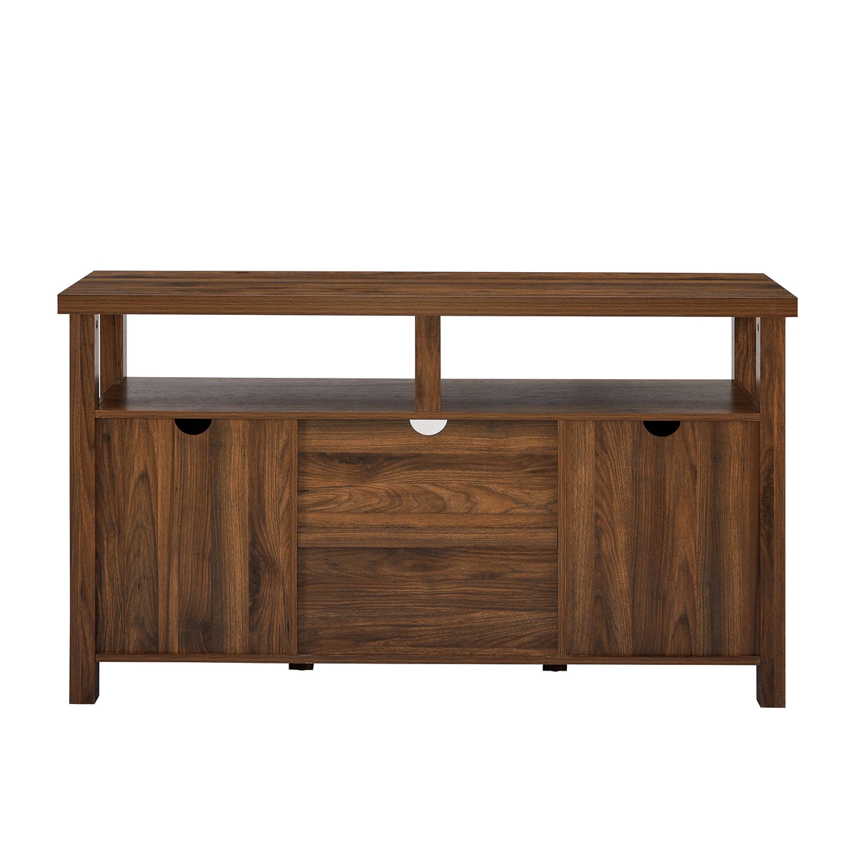 Dark Walnut Farmhouse Tall TV Stand T255647