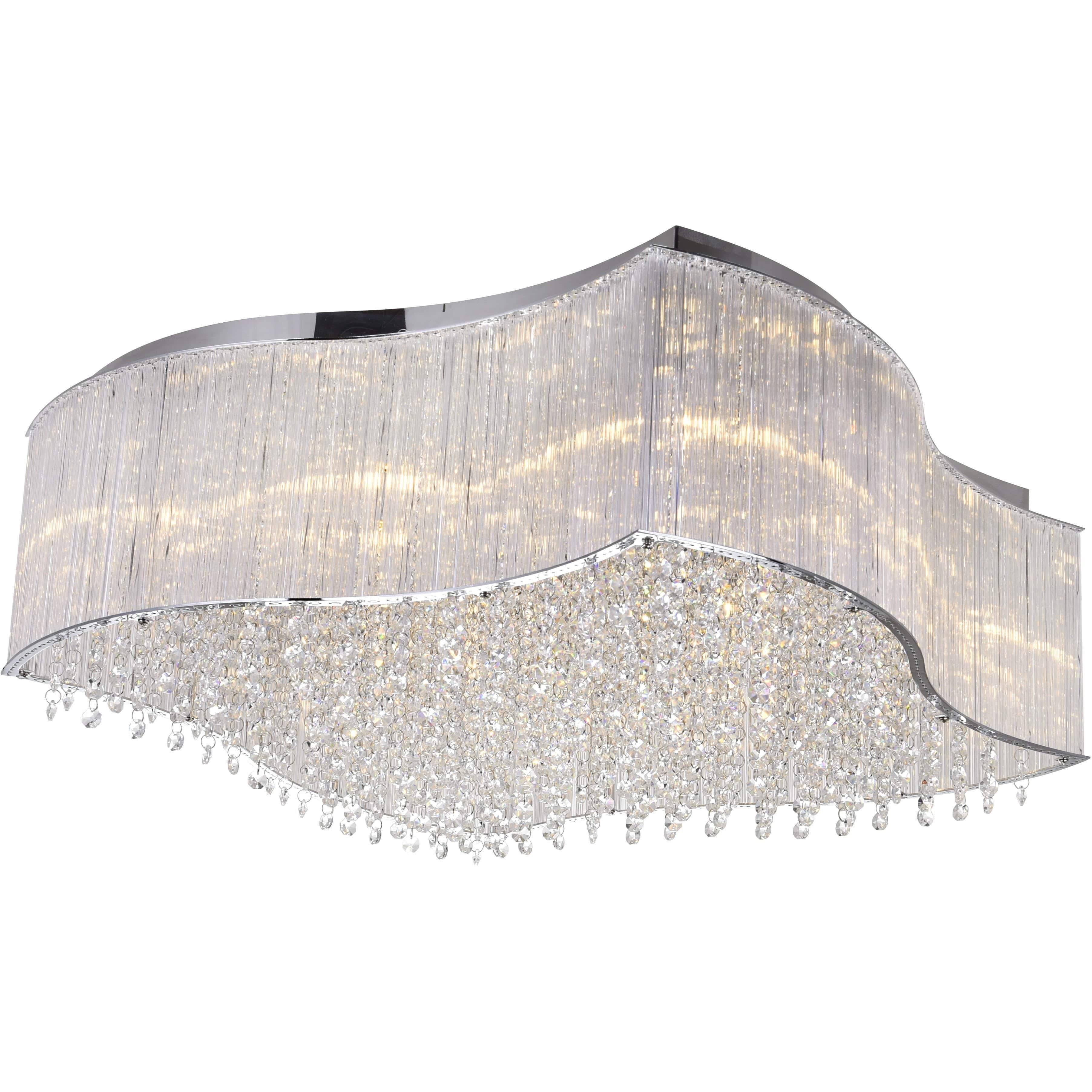 Chrome 12 Light Flush Mount X101596